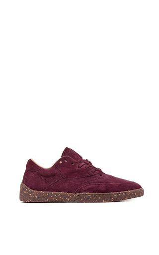 Burgundy Suede Ohio Slip-on Sneaker - Side Profile | Gabriela Hearst