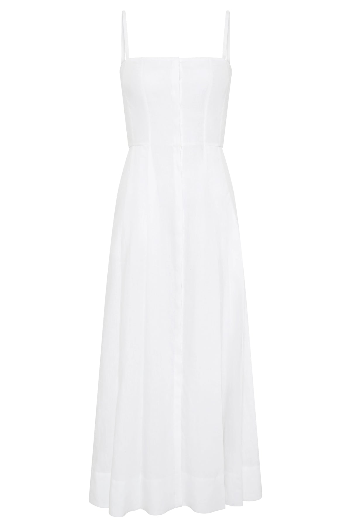 Magritte Dress in White Aloe Linen