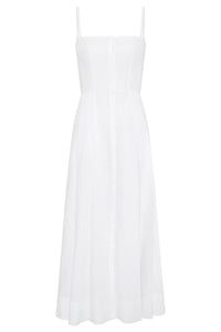 Magritte Dress in White Aloe Linen
