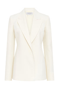 Mairi Blazer In Ivory Alpaca Wool