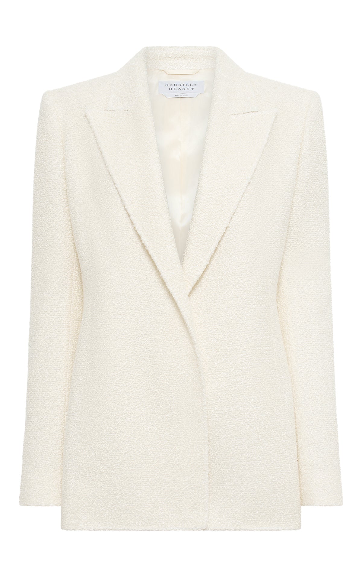 Mairi Blazer in Ivory Silk Boucle