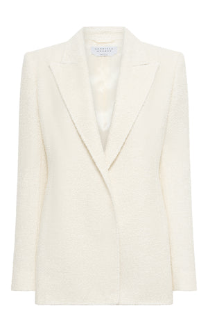 Mairi Blazer in Ivory Silk Boucle