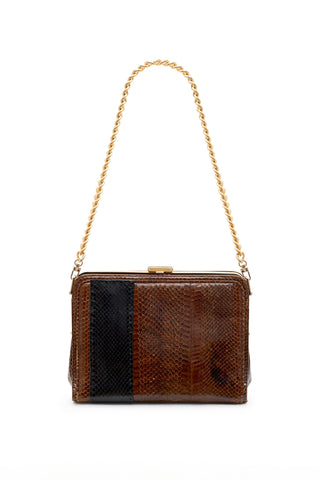 Vintage No.12 Bag in Cognac Snakeskin
