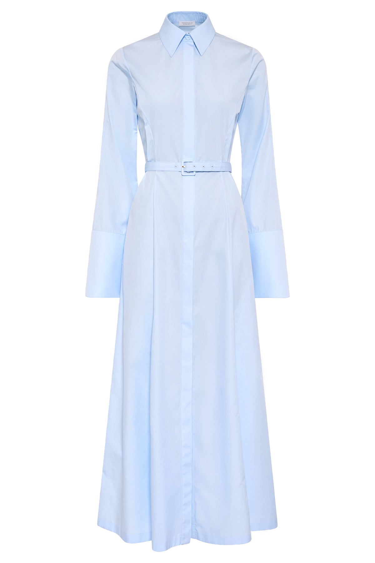Carmina Maxi Shirtdress in Light Blue Sea Island Cotton
