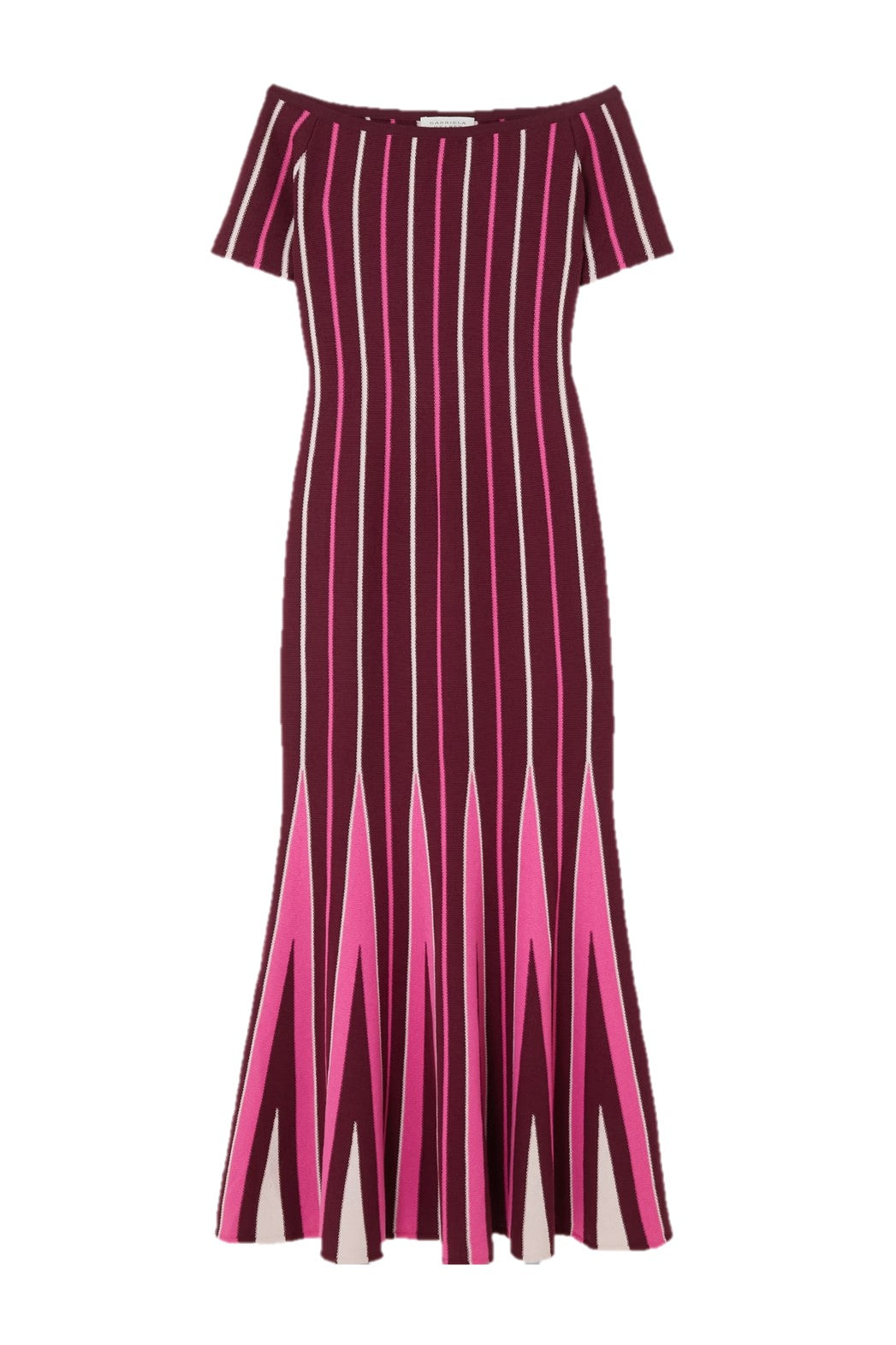 Medea Striped Knit Dress in Windsor Wine Wool