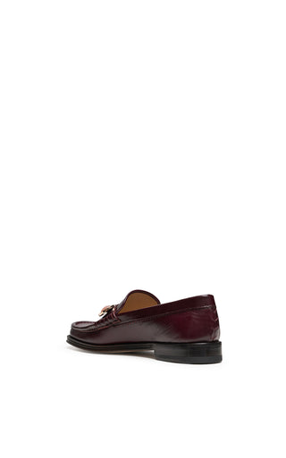 Bordeaux Italian Calf Leather Melchora Stone Loafer - Back Profile View | Gabriela Hearst