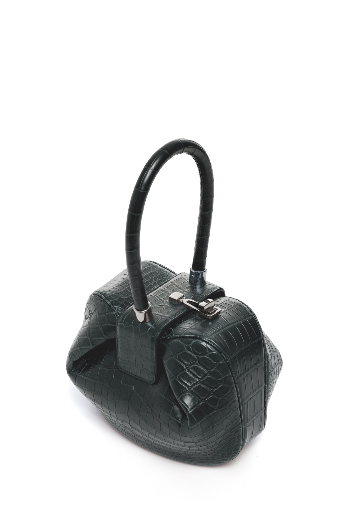Nina Bag in Green Crocodile Leather
