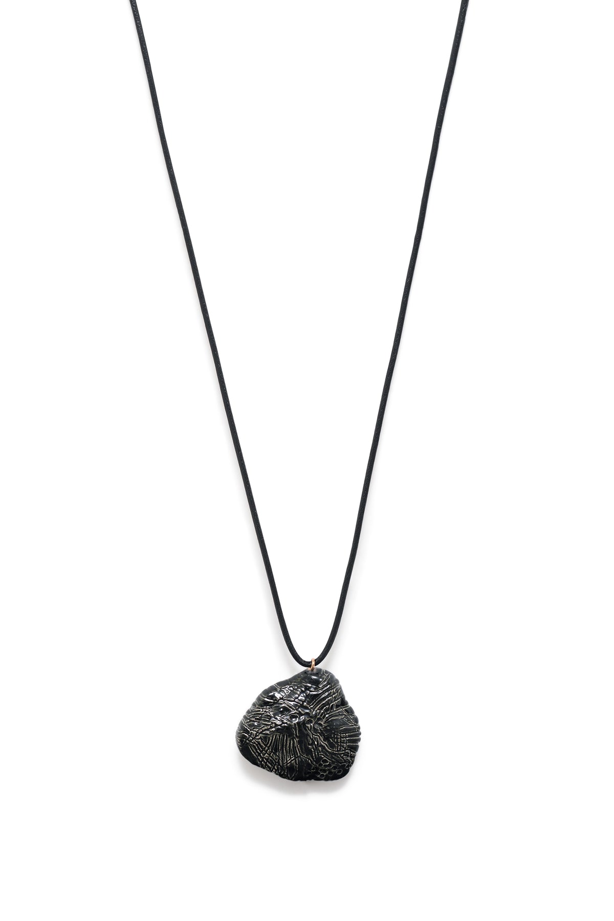 Nugget Necklace in Black Ceramic