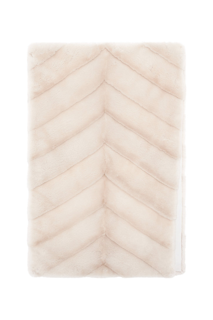 Maccabee Scarf in Ivory Recycled Fur