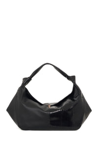 Large Antonia Shoulder Bag in Soft Nappa Leather and Snakeskin