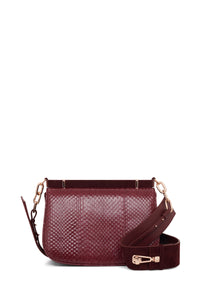 Small Dern Bag In Bordeaux Snakeskin