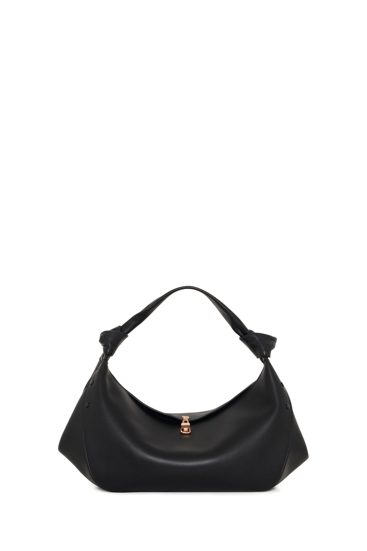 Small Antonia Shoulder Tie Knot Bag in Soft Nappa Leather