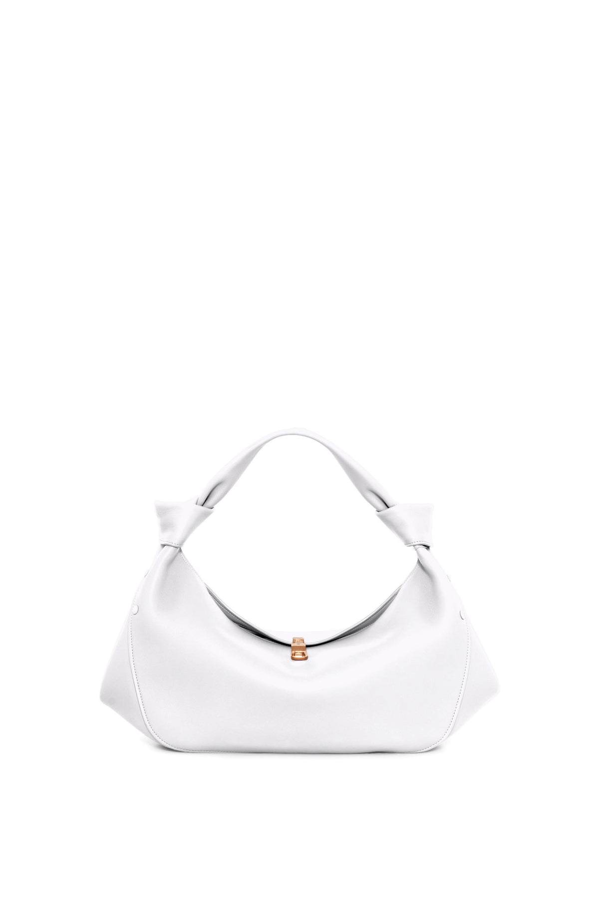 Small Antonia Shoulder Bag in White Soft Nappa