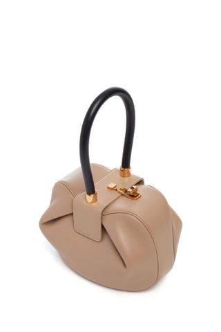 Nude Nappa Leather Nina Bag with Gold Hardware - Angled View | Gabriela Hearst