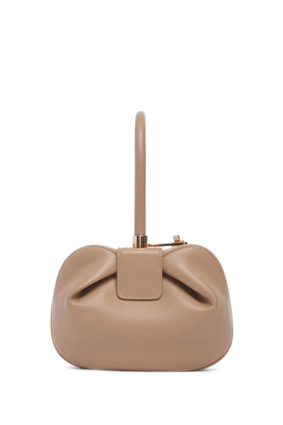 Nude Nappa Leather Nina Bag - Front View Showing Round Pouch Silhouette | Gabriela Hearst