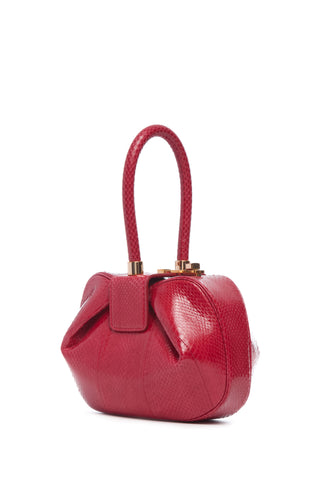 Red Snakeskin Nina Bag - Three Quarter View | Gabriela Hearst