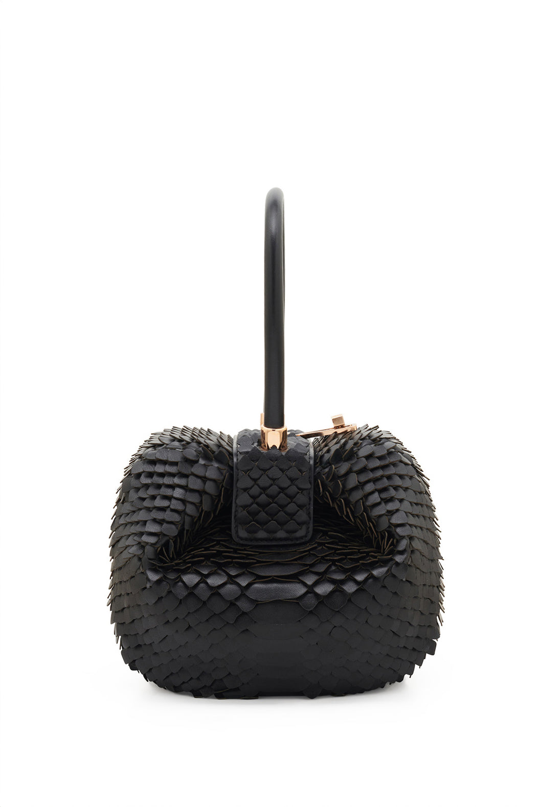 Nina Bag in Black Leather Snake Scales