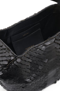 Nina Bag in Black Leather Snake Scales