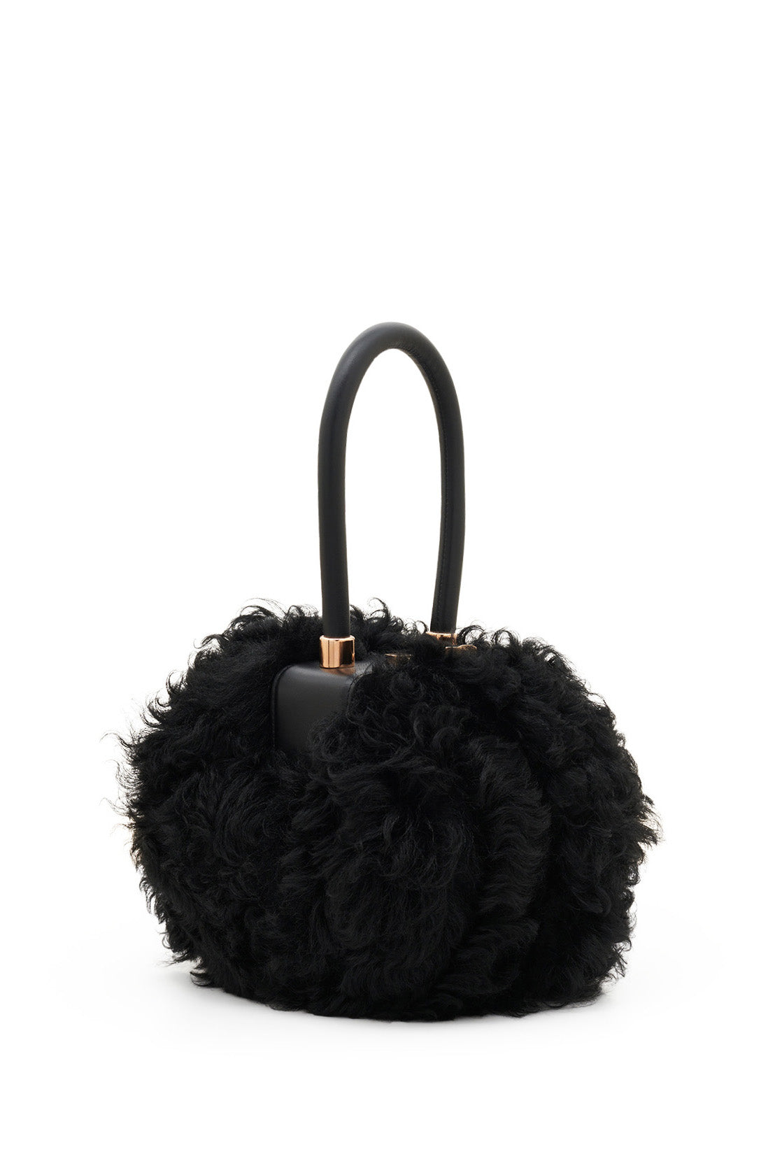 Nina Bag in Black Shearling