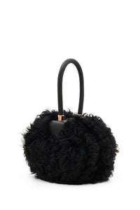 Nina Bag in Black Shearling