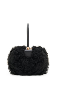 Nina Bag in Black Shearling