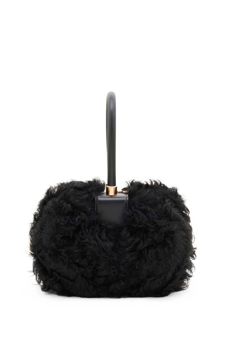 Nina Bag in Black Shearling
