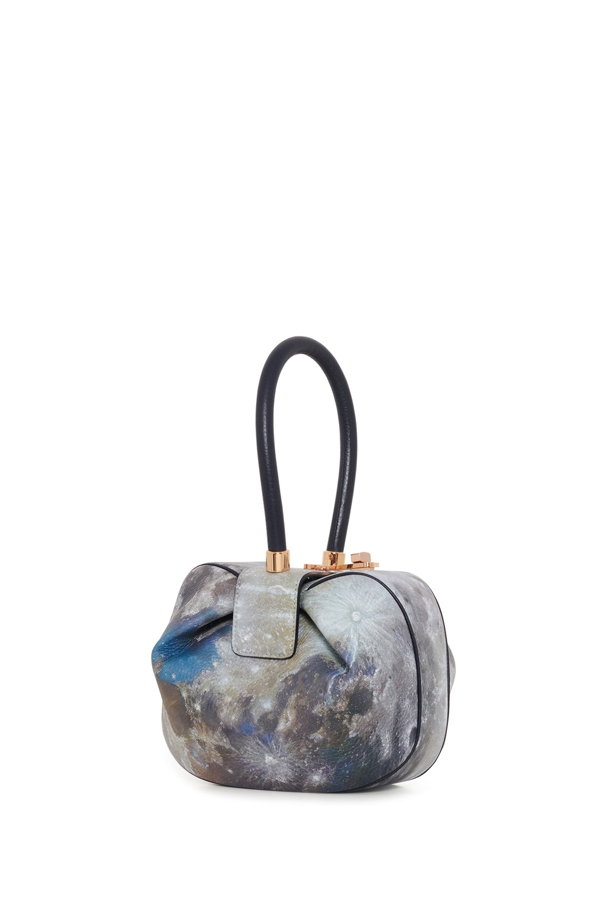 Nina Bag in Navy Textured Painted Leather