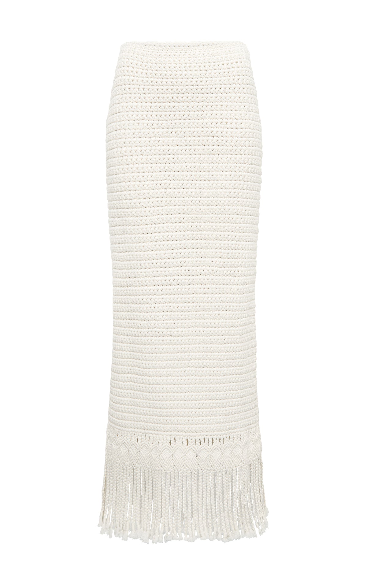 Macha Knit Skirt in Ivory Cashmere