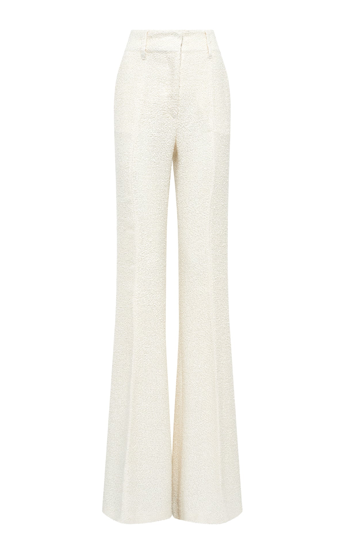 Rhein Pant in Ivory Silk Boucle