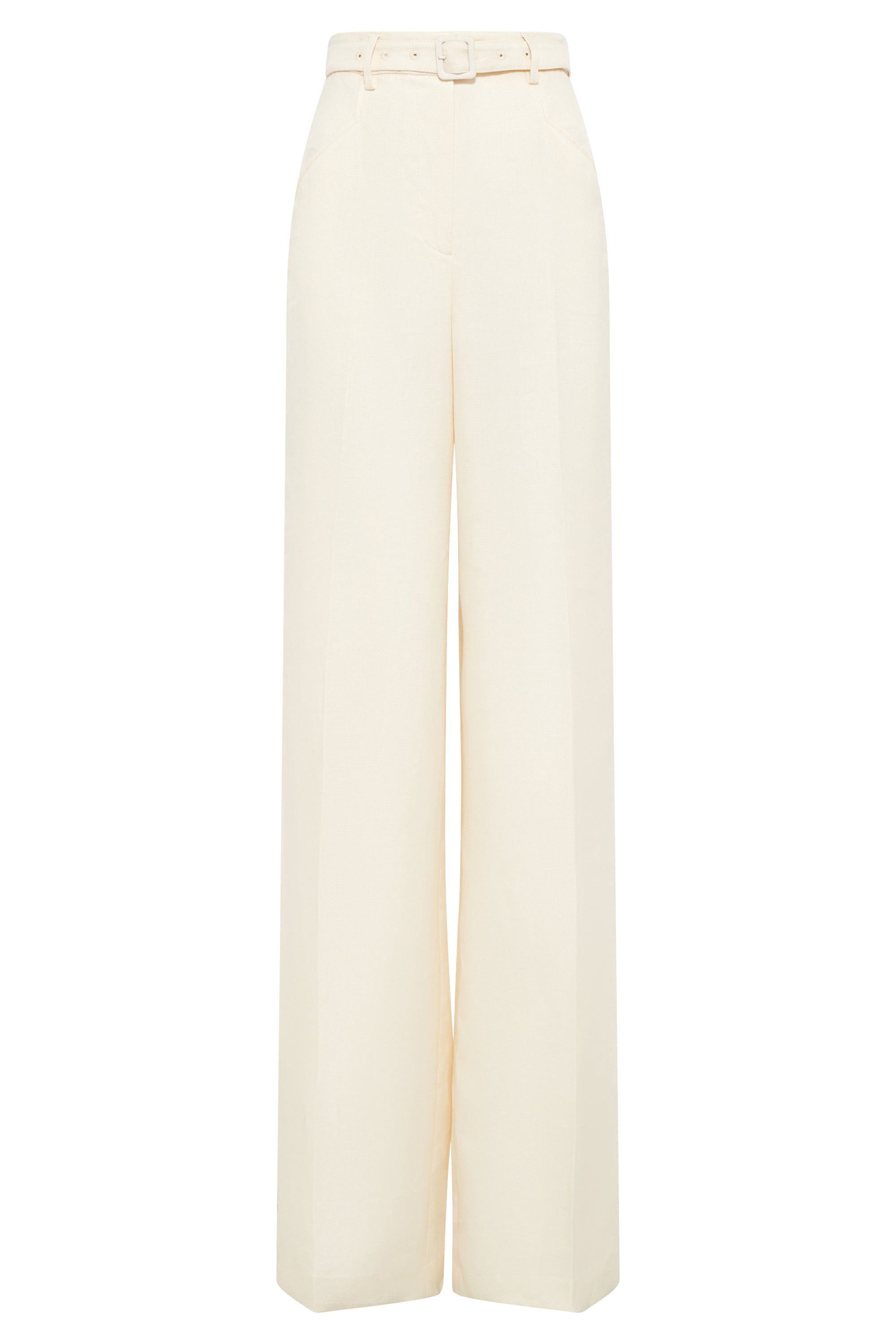Women's Ivory Linen Wide-Leg Pant | Gabriela Hearst