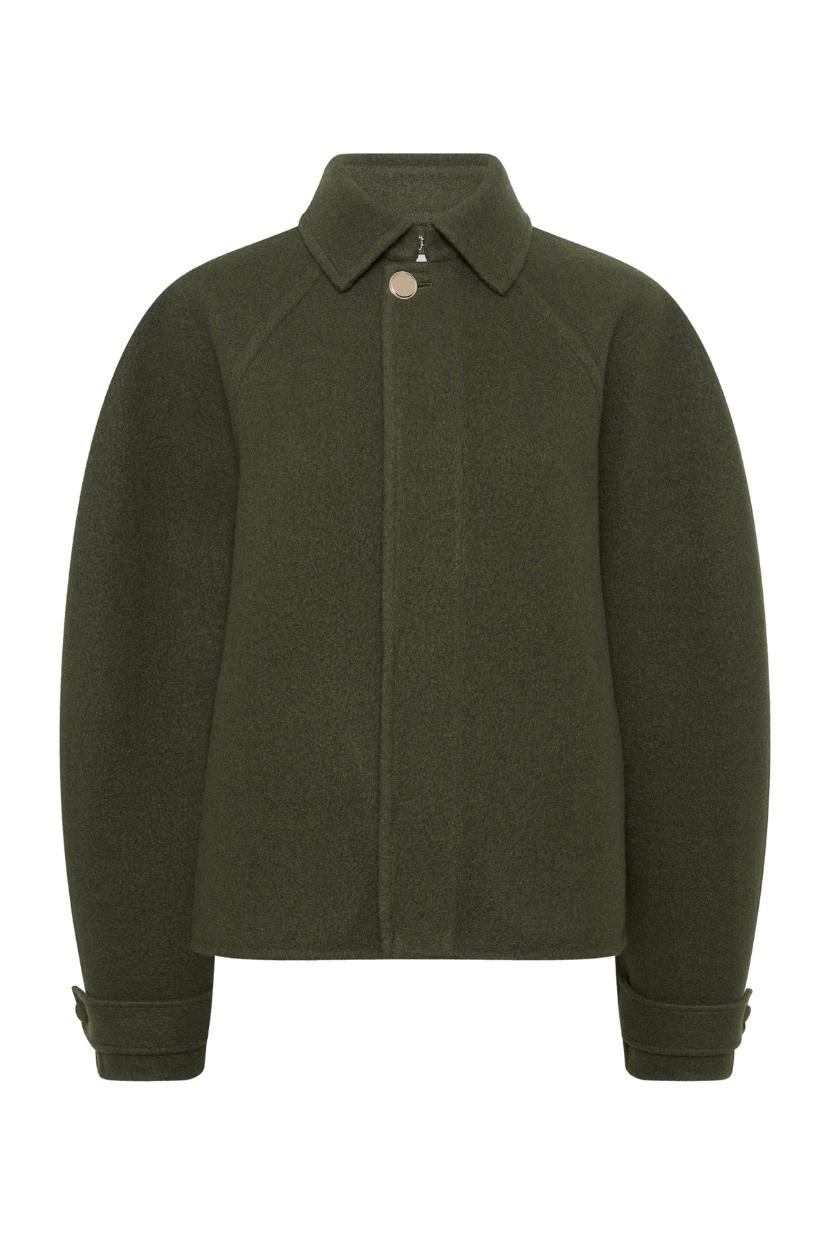 Ombu Jacket in Olive Cashmere Felt