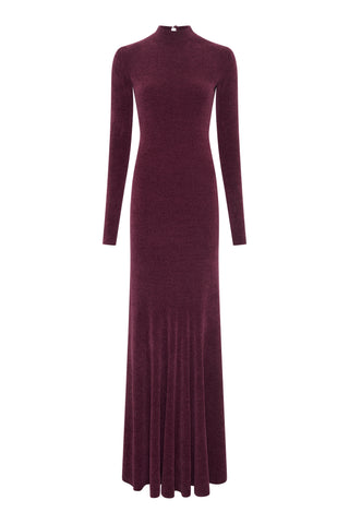 Oreads Knit Dress in Plum Silk