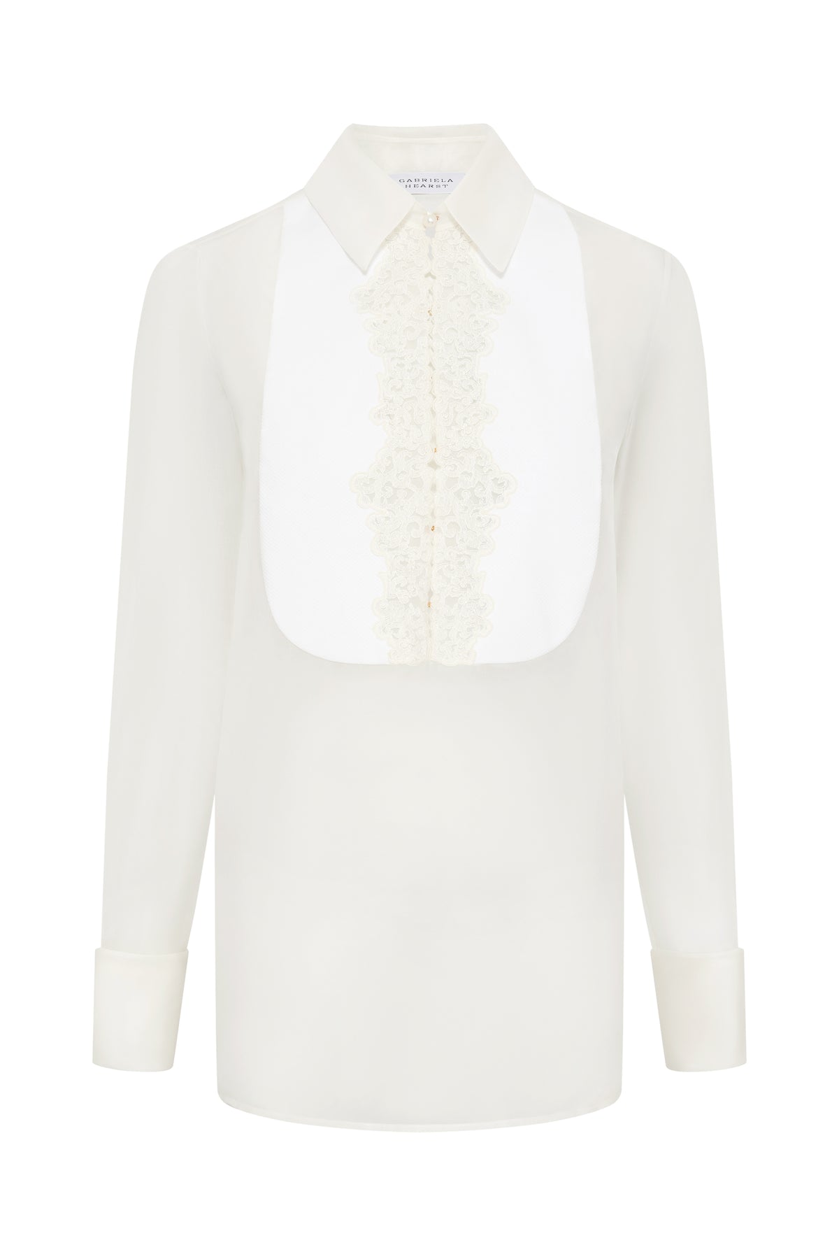 Oriana Blouse In Ivory Silk Organza
