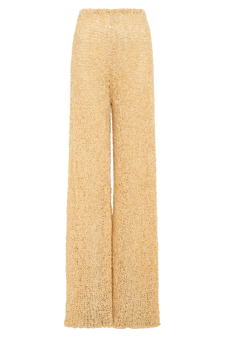 Oriel Knit Pant In Hay Silk Cashmere