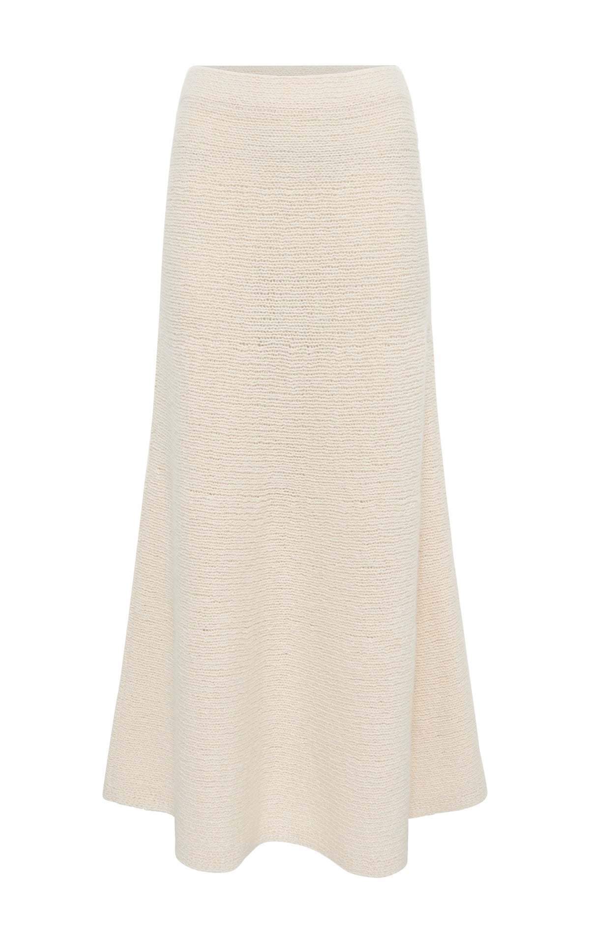 Ostara Knit Maxi Skirt in Ivory Cashmere