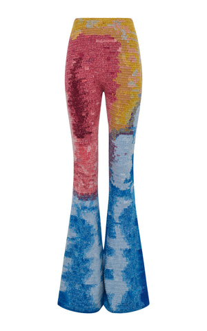 Hebe Crochet Pant in Aurora Multi Cashmere