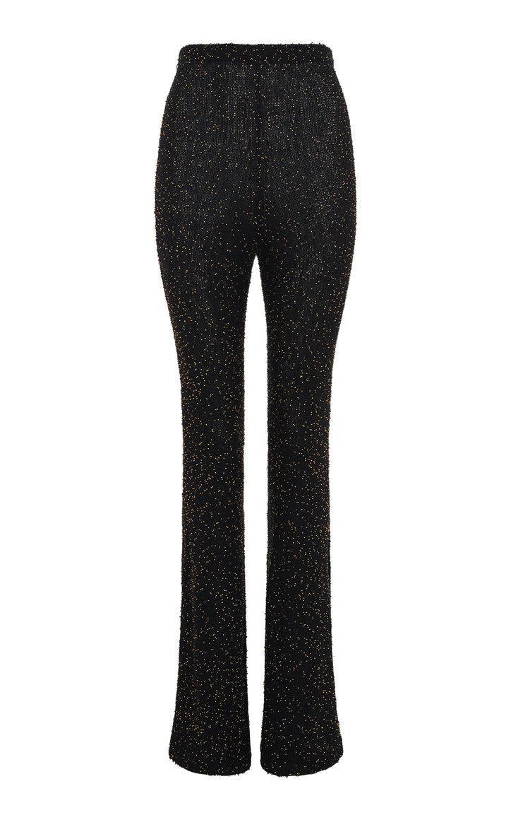 Sidney Knit Pant in Black Gold Beaded Cashmere