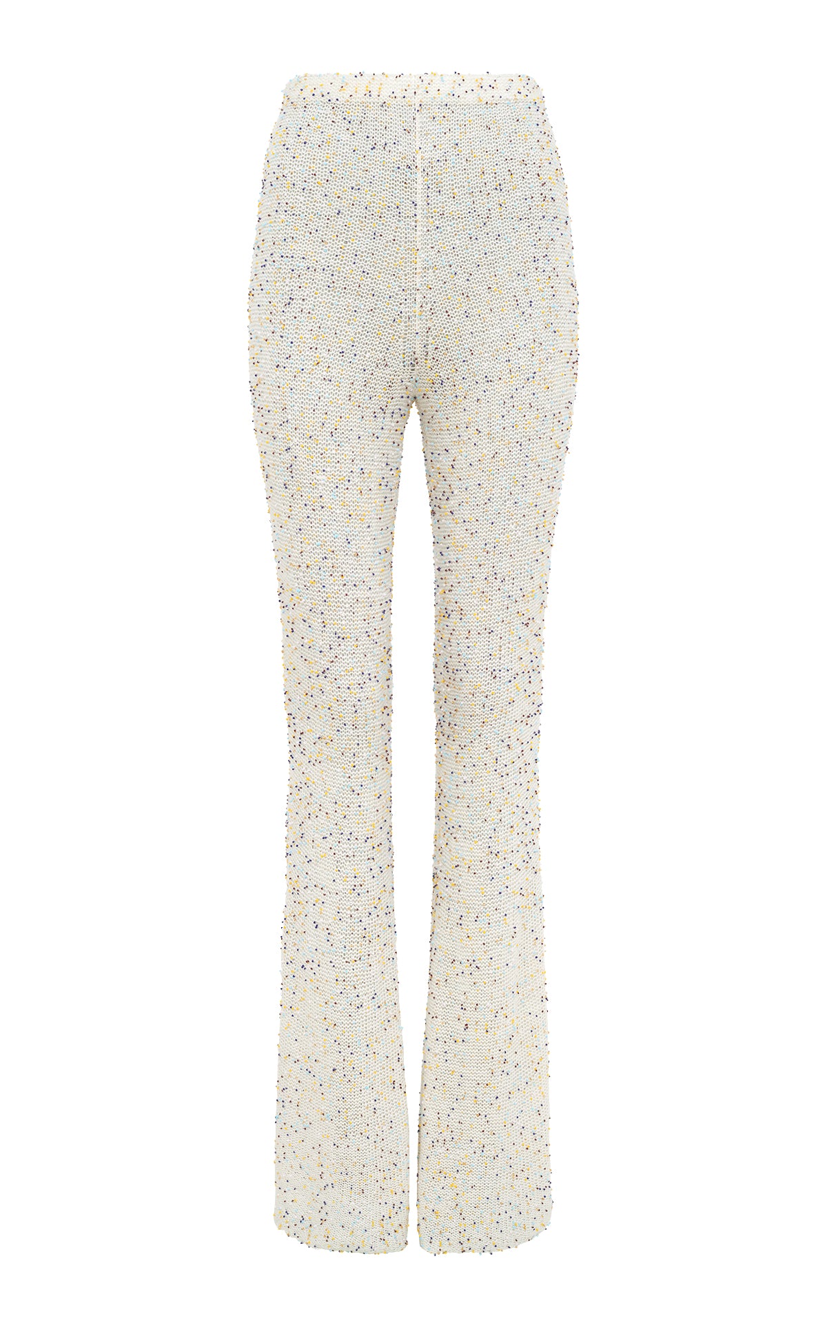 Sidney Knit Pant in Ivory Multi Beaded Cashmere