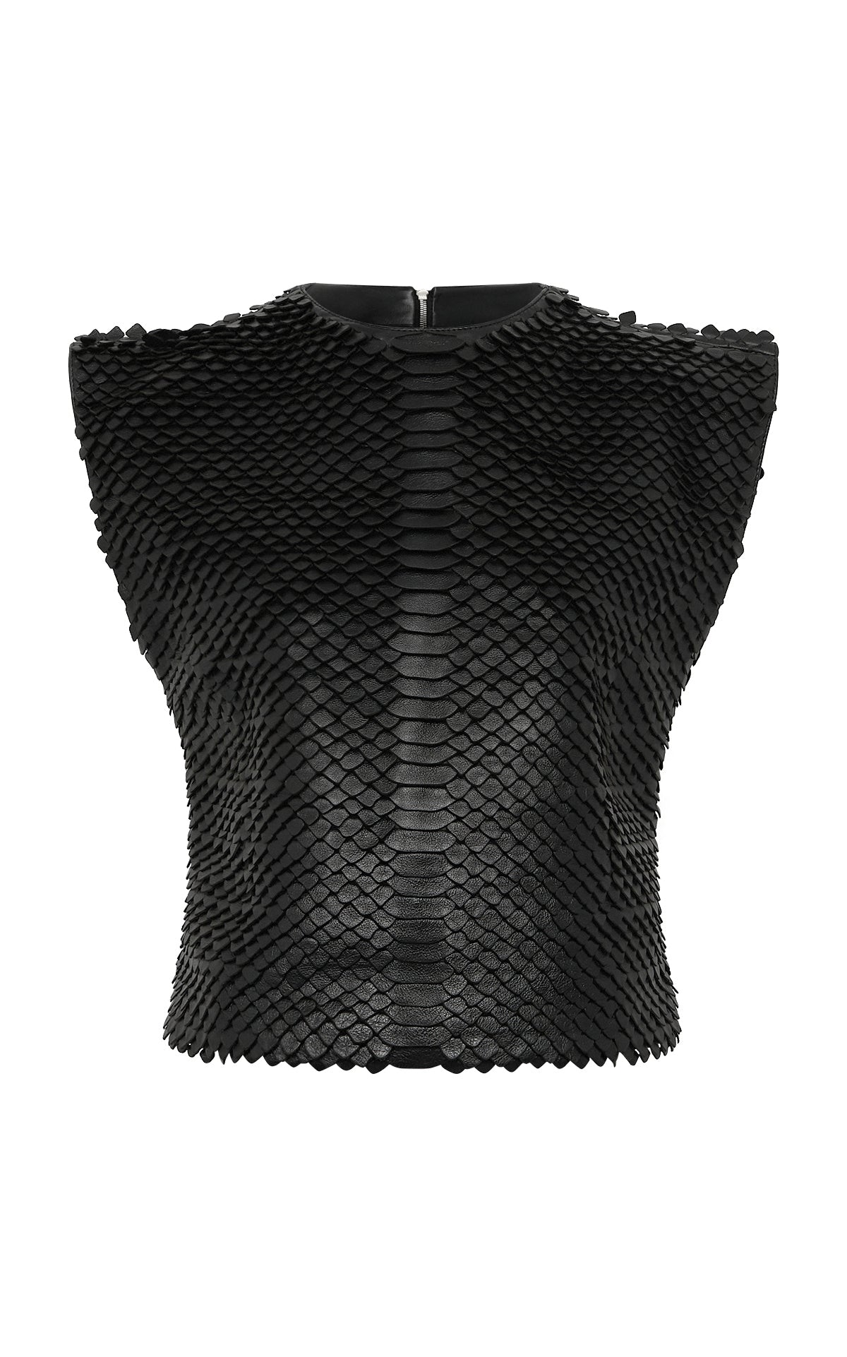 Pardee Jacket in Black Leather Snake Scales