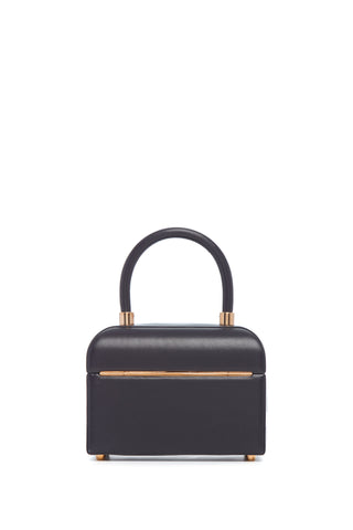 Navy Nappa Leather Patsy Top Handle Bag - Back View | Gabriela Hearst