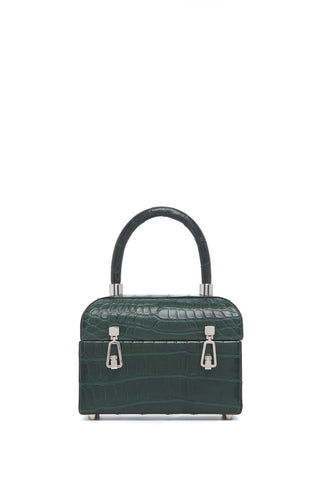 Green Crocodile Leather Patsy Bag - Front View | Gabriela Hearst