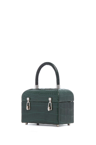 Green Crocodile Leather Patsy Bag - Three Quarter View | Gabriela Hearst
