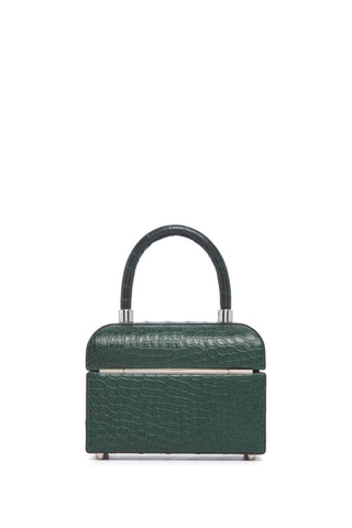 Green Crocodile Leather Patsy Bag - Open Interior View | Gabriela Hearst