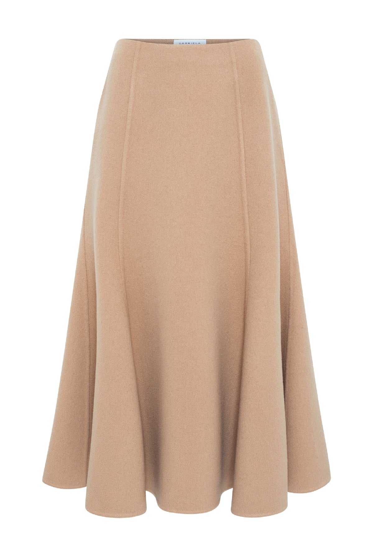 Patterson Skirt in Camel Double-face Recycled Cashmere