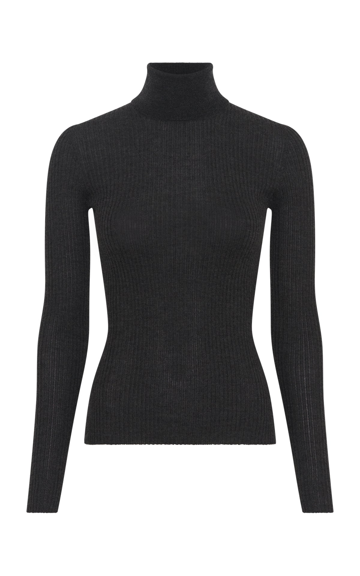 Peppe Knit Turtleneck in Charcoal Cashmere Silk – Gabriela Hearst