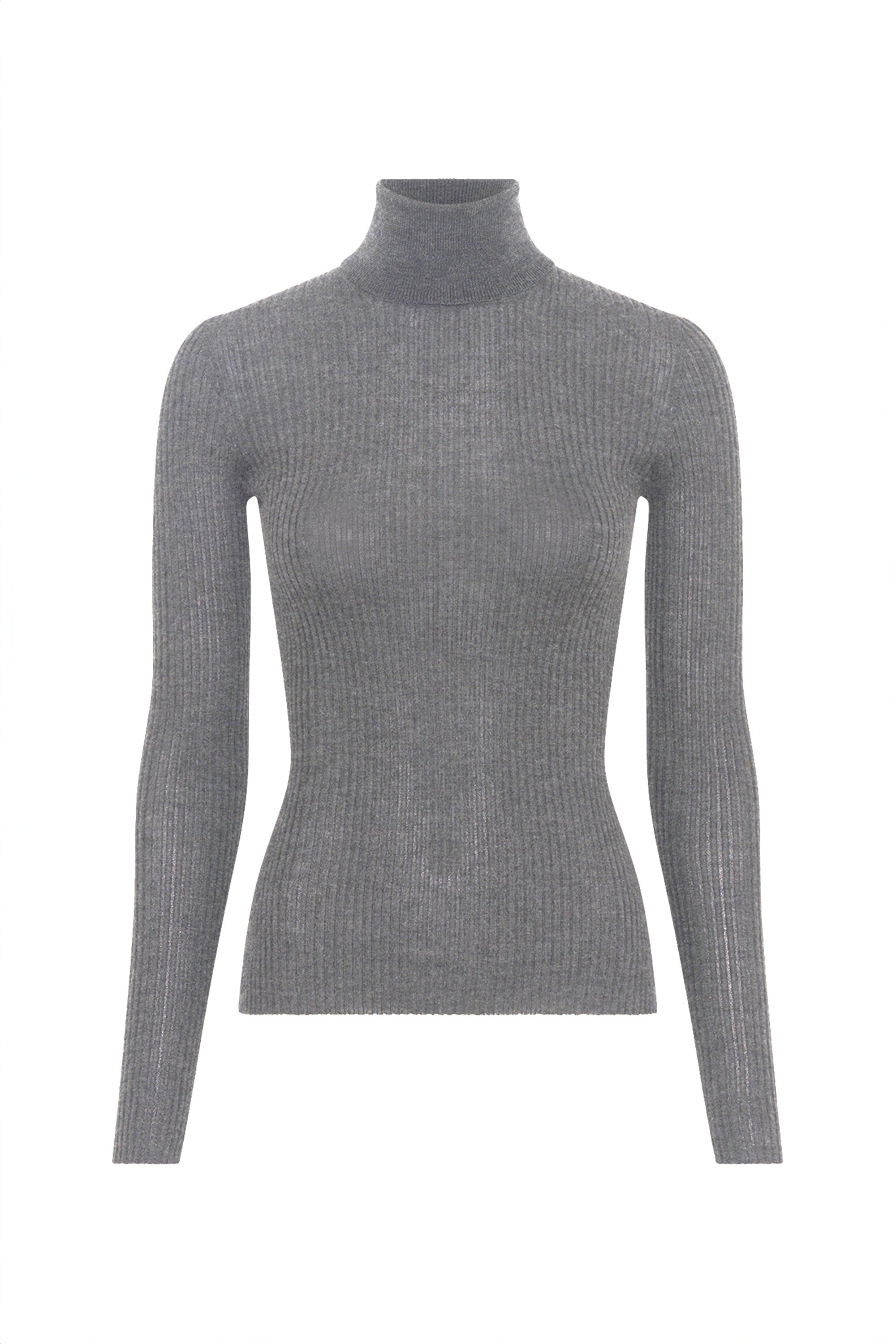 Peppe Knit Turtleneck in Smoke Cashmere Silk – Gabriela Hearst