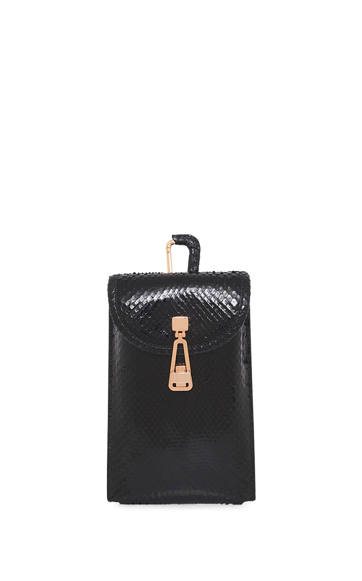 Sunglasses Pouch in Black Snakeskin