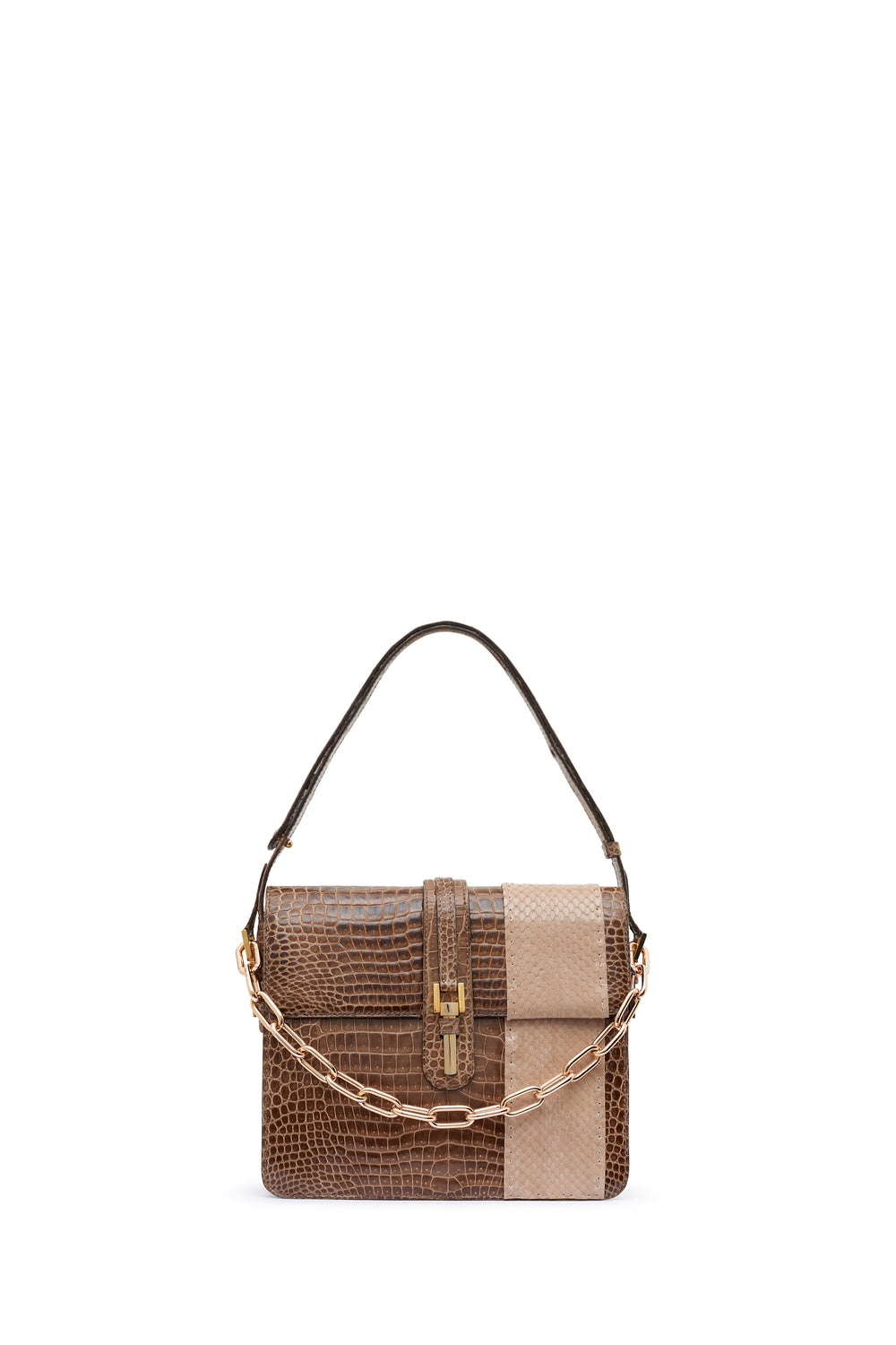 Vintage No.10 Bag in Cognac Crocodile and Snakeskin