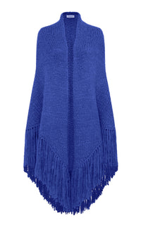 Lauren Knit Wrap in Cobalt Welfat Cashmere