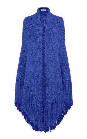 Lauren Knit Wrap in Cobalt Welfat Cashmere